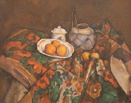 Paul Cezanne Still Life with Ginger Jar, Sugar Bowl, and Oranges oil painting image